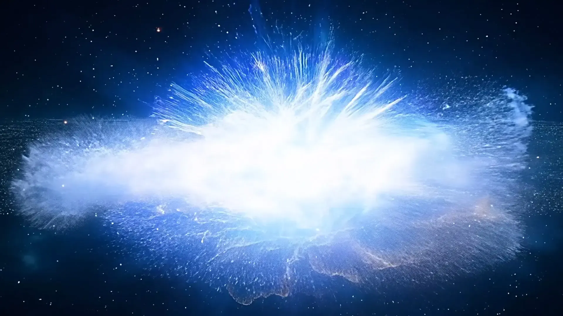 Cosmic Supernova Explosion Overlay for Sci-Fi Logo Animation